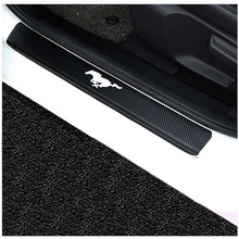 Accesorios de fibra de carbono para coche Ford Mustang, umbral de puerta, placa de desgaste, 2 piezas 2024 - compra barato