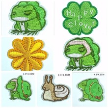 Fine Cartoon Traveling Frog Iron On Patches for Clothing Animal Game Frog Travel Back Rubber Embroidery Shoes Hats Bag Badges 2024 - buy cheap