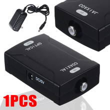 1pc US enchufe Coaxial RCA óptica Toslink SPDIF Digital de señal de Audio adaptador de convertidor de DVD 2024 - compra barato