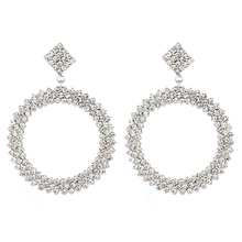 Rhinestone earrings round Drop Earring For Women Luxury Jewelry Long Dangle Earing 2019 Party fashion accessories E611 2024 - buy cheap