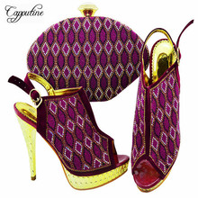 Новое поступление, комплект летней обуви и кошелька Capputine в африканском стиле, женская обувь и сумки на высоком каблуке, комплект для платья Eevning 2024 - купить недорого