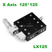 X Axis 125x125 LX125-L LX125-C платформа для обрезки ручные Линейные Этапы настройки подшипников скользящий стол поперечный рельс 2024 - купить недорого