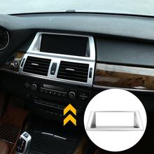 Silver Chrome Car Interior Centre Console GPS Navigation Frame Cover Trim for BMW X5 E70 2008 2009 2010 2011 2012 2013 2024 - buy cheap