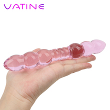 VATINE-tapón Anal de doble cabeza para mujer, masaje de próstata, productos sexuales para adultos, Juguetes sexuales de vidrio para masturbación femenina 2024 - compra barato