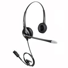 Fone de ouvido binaural (opcional) com microfone antirruído, fones de ouvido para central de atendimento com conector qd (desconexão rápida) 2024 - compre barato