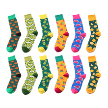 1 pair Funny Men Socks Color combed Happy cotton men's socks casual with print knitting funny cartoon animal novelty crew dress 2024 - buy cheap