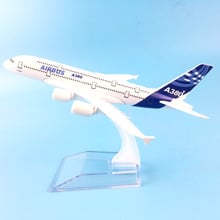 Модель самолета 16 см, модель самолета из литого металла, модель самолета 1:400, модель самолета A380, игрушка 2024 - купить недорого