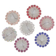 10pcs 15mm Rhinestones Buttons Decorative For Craft Hand Made with Ceramic Stone Flatback Botones Accessories Strass Botoes 2024 - buy cheap