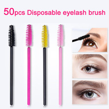 Kimcci 50Pcs Disposable Eyelash Brushes Eyebrow brush Mascara Wand Applicator Spoolers Eye Lashes Cosmetic Set Cilia Makeup Tool 2024 - buy cheap