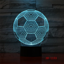 3D Stylish LED Lamp Touch Sensor Football Shaped 3D Night Light for Soccer Sports Fans Best Gift 7 Color Lighting Lamp AW-1153 2024 - buy cheap