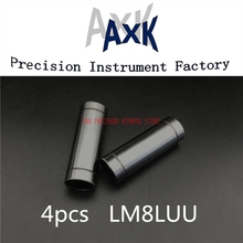 Piezas de enrutador Cnc de riel lineal AXK, 4 Uds., Lm8luu, 8mm, 8x15x45mm, más largo, cubo de resina para piezas de impresora 3d Cnc, 2021 2024 - compra barato