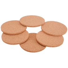 6 pcs Natural Round Cork Coaster Heat Resistant Cup Mug Mat Coffee Tea Hot Drink Placemat Tableware Decoration 2024 - buy cheap