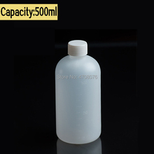 500ml 2pcs/pack PE lab reagent bottle with scale Plastic sample vials with screw closure narrow mouth round for chemical test 2024 - buy cheap