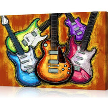 5d bordado artesanato bricolagem diamante pintura de diamante guitarra colorida amigos inteiramente quadrado broca strass bordado ponto cruz 2024 - compre barato