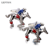 Горячая продажа реальные Зажимы для галстука запонки «Лошадь» бренд лептон Металл животное лошадь запонки для мужской рубашки манжеты запонки Relojes gemelos 2024 - купить недорого