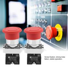2PCS/Lot Red Sign Emergency Stop Switch Button 22MM XB5 240V-3A Emergency Stop Switch 2024 - buy cheap