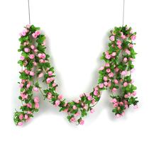 2m Artificial Rose Flower Vines Artificial Silk Flower Arrangement Fake Rose Vine Home Outdoor Wedding Arch Garden Wall Decor 2024 - buy cheap