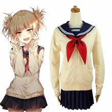 Anime My Hero Academia Boku no Hero Academia Himiko Toga Cosplay Costume Girls JK Uniform Women Sailor Outfit With Sweater Wig 2024 - buy cheap