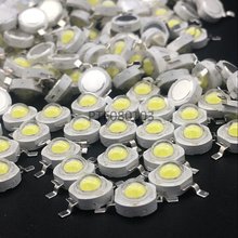 Díodo de led de alta potência, 50 peças, 3 w, 3watt, luz branca, brilho, diodo emissor, led, alta luminosidade, 3 w, diodo diy