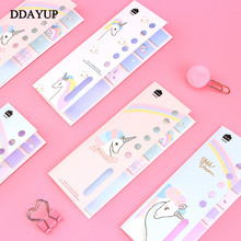 1Pcs 4+1 Unicorn Memo Pad N Times Sticky Notes Escolar Papelaria School Supply Bookmark Label 2024 - buy cheap