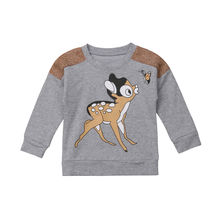 От 1 до 6 лет, свитер с капюшоном и длинными рукавами с рисунком оленя для маленьких мальчиков и девочек, топы, пуловер, толстовки, куртка, одежда 2024 - купить недорого