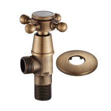 Antique Brass Triangle Valve Water Control Valve Bathroom Tap Water Valve 1/2*1/2 Brass Angle Valves Bathroom Accessories 2024 - buy cheap