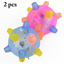 2 pcs Mais Novo Animal de Estimação Cão Piscando Bola Para Crianças Jogos de Bola Levou Animais de Estimação Brinquedos Pulando Joggle Louco Futebol infantil brinquedo engraçado Gato 2024 - compre barato