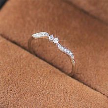 Crystal Leaf Rings For Women Jewelry Gothic Silvery Rings For Female Engagement Ring Wedding Promise Ring For Women Gifts Lady 2024 - buy cheap