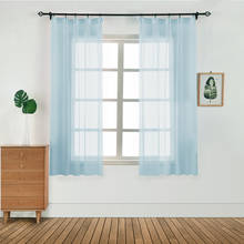 1PC 100x130Bedroom Modern 8 Colors Window Tulle Curtain Panel Voile Household Supplies Sheer Curtains Window Curtain Living Room 2024 - buy cheap