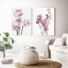 Pear Blossom Lotus Nordic Poster Pink Wall Art Canvas Painting Posters And Prints Wall Pictures For Living Room Bedroom Decor 2024 - buy cheap