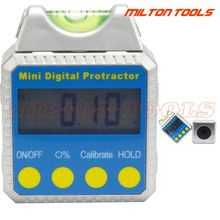 Localizador de Ângulo Digital Transferidor Inclinometer Nível Box Caixa de Bisel Medida Ímã 90 graus Goniômetro Governante Calibre Com Bolha 2024 - compre barato