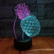 Pineapple 3d Visual Nightlight Creative Colorful  Led Stereo Kids Lamp Remote touch USB and battery power supply 3d Light 2024 - buy cheap