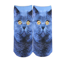 Unisex Socks Popular Funny 3D Cat Printing Short Socks Women Men Christmas Socks Meias Femme Low Cut Anklet Sock cartoon cat sox 2024 - buy cheap