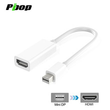 Mini dp para hdmi, conversor de porta de exibição compatível com 24cm cabos macho para fêmea thunderbolt 2 para imac macbook pro surface pc 2024 - compre barato