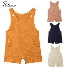 2019 Brand New Hot Newborn Infant Baby Cotton Romper Jumpsuit Playsuit Clothes Outfit Solid Sunsuit Children Summer Clothing 2024 - buy cheap