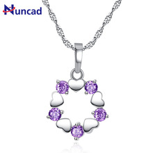 Statement Heart Necklace Collares Women Crystal Pendants Choker Necklaces Alloy Link Chain Fashion New Jewelry For Ladies Female 2024 - buy cheap