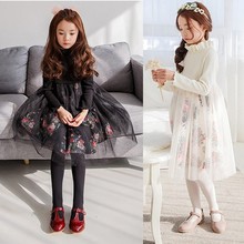 Осенне-весеннее школьное платье принцессы с цветочным рисунком для девочек-подростков; Повседневное платье из фатина с длинными рукавами в стиле пэчворк для девочек; одежда для маленьких детей 2024 - купить недорого