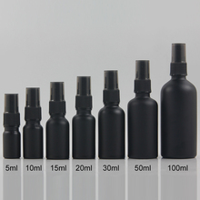 Пустая стеклянная бутылка 5 мл с черным распылителем и пластиковым насосом и крышкой, стеклянные контейнеры для эфирного масла для дорожного инструмента 2024 - купить недорого