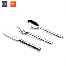 Huohou conjunto de talheres facas de bife colher garfo aço inoxidável talheres viagem do agregado familiar jantar talheres conjunto de utensílios de mesa de xiaomi 2024 - compre barato