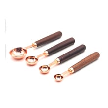 4pcs/set Stainless Steel Measuring Spoons Rose Gold Vintage Coffee Tea Scoops Kitchen Gadgets Baking Accessories 2024 - buy cheap
