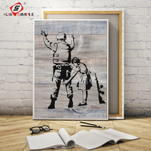 Simple Irony Girl Search Soldier Prints Banksy Street Art Painting Graffiti Wall Art Poster Decor for Home Unframed 2024 - buy cheap