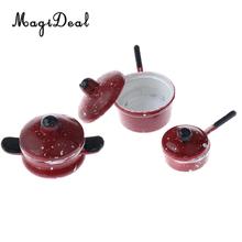 MagiDeal 1Set 1/12 Dollhouse Miniature Cookware Kitchenware Furniture Metal Spotted Pan Kitchen Decor for Doll House House Model 2024 - buy cheap