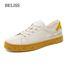 BELISS Genuine Leather Flats Shoes Women Loafers Round Toe Summer Casual Ladies Shoes Lace Up Women Flats Shoes Platform P40 2024 - buy cheap