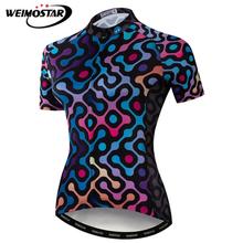 Weimostar 100% Polyester Cycling Jersey Women Summer Team Sports Bicycle Clothing Maillot Ciclismo Quick Dry MTB Bike Jersey Top 2022 - buy cheap
