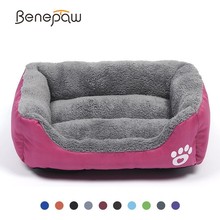 Benepaw S-3XL Warming Dog Bed Breathable 11 Colors Wear-resisting Dog House Soft Fleece Pet Cat Puppy Bed Waterproof Bottom 2024 - buy cheap