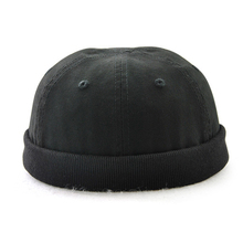 Gorro de inverno de malha casual, cor sólida, chapéu skullies retrô, gorro com punhos rolados, gorros sem briles para o papai, atacado 2024 - compre barato