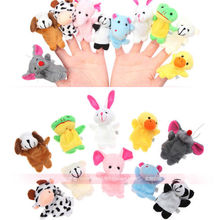 6 PCS Creative Baby Kids Plush Cloth Play Game Learn Story Family Finger Puppets Toys Set Small Gift For Kids 2024 - buy cheap