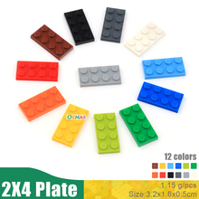 500g 420 unids/bolsa DE LOS NIÑOS juguete bloques de construcción de plástico accesorios 2X4 Placa Kit de bricolaje Compatible con L * bloques a granel 2024 - compra barato