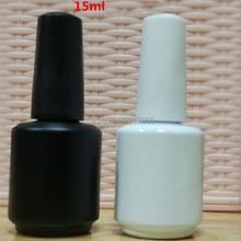 15ML Glass White/Black Nail Oil Refillable Bottle, Empty Nail Art Polish Container with A Lid Brush, Nail Gel Polish Bottles 2024 - buy cheap