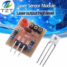 Tzt módulo de sensor de laser, receptor sem modulador, tubo de sensor laser, interruptor de relé de alto nível, baixo para arduino 5v 2024 - compre barato